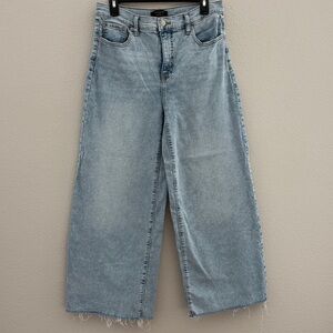 Wide-Leg Light Blue Denim Jeans